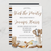 Invitation Stock de la Fête des mariées à thème de la cuisine (Devant / Derrière)