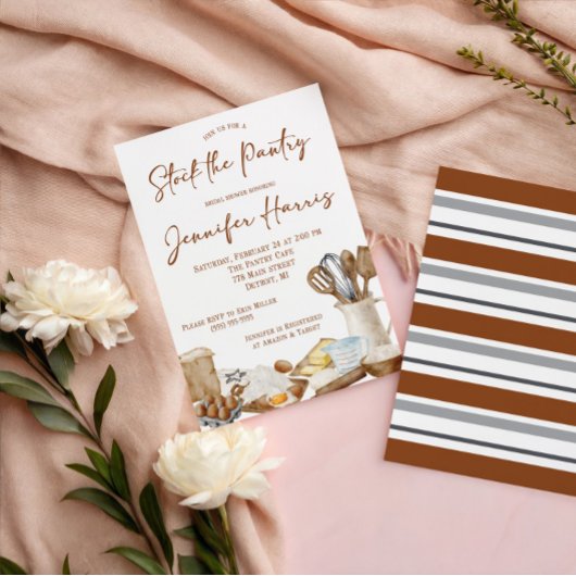 Invitation Stock de la Fête des mariées à thème de la cuisine