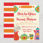 Invitation Stock de la Fête des mariées de cuisine (Devant / Derrière)