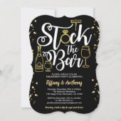 Invitation Stock de l'invitation à l'bar l'or de la partie de (Devant)