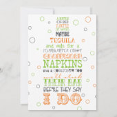 Invitation Stock de l'invitation du Bar Bottle Rhyme Party (Dos)