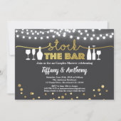 Invitation Stock de l'invitation du bar l'or noir rustique bl (Devant)