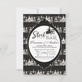 Invitation Stock de l'invitation Wedding shower du Bar Couple (Devant)