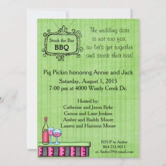 Invitation Stock de très bon goût de BBQ d'été l'invitation (Devant)