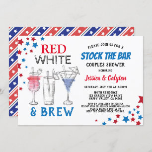 Invitation Stock du 4 juillet Le Bar Couples
