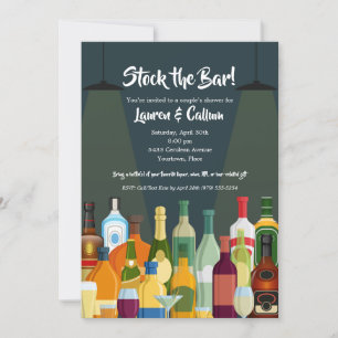 Invitation Stock du Bar Couple's Shower House Party
