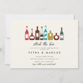 Invitation Stock du Bar Couples Wedding shower nuptiale (Devant)