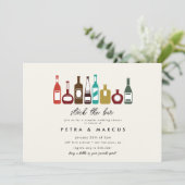 Invitation Stock du Bar Couples Wedding shower nuptiale (Debout devant)