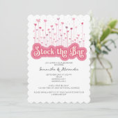 Invitation Stock du Bar Pink Chic Couples Fête des mariées de (Debout devant)