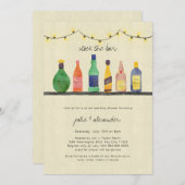 Invitation Stock du bar wedding shower (Devant / Derrière)