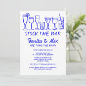 Invitation Stock du bar Whimsical Cocktail Boissons Fiançaill (Debout devant)