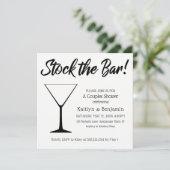 Invitation Stock en noir/blanc du Bar Couples Douche (Debout devant)