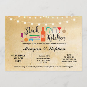 Invitation Stock La Cuisine Engagement Partie Couples Douche