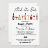 Invitation Stock la douche du Bar Couple (Devant / Derrière)