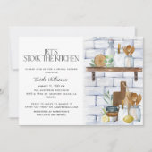Invitation Stock la Fête des mariées d'aquarelle de cuisine (Devant)