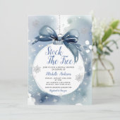 Invitation Stock L'Arbre Ornement Fête des mariées de Noël (Debout devant)