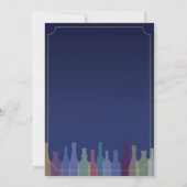 Invitation Stock Le Bar Blue Party Fiançailles Couples Invita (Dos)