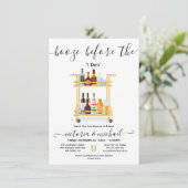 Invitation Stock le Bar Booze avant le I Do's Shower Invit (Debout devant)