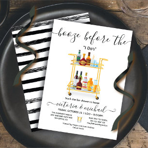 Invitation Stock le Bar Booze avant le I Do's Shower Invit