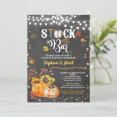 Invitation Stock le bar chute citrouille tableau noir  (Debout devant)
