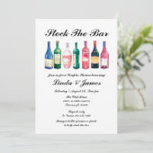 Invitation Stock Le Bar Couple Douche Bouteilles À Vins (Debout devant)