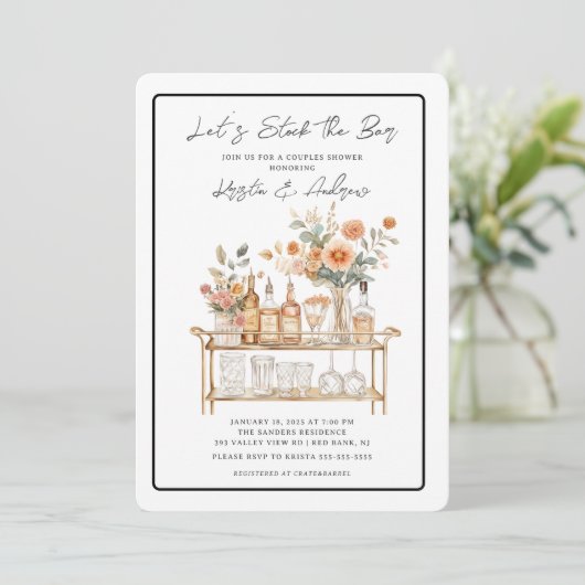 Invitation Stock Le Bar Couples Douche (Debout devant)