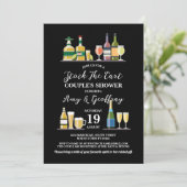 Invitation Stock Le Bar Panier Fiançailles Couple Douche (Debout devant)