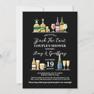 Invitation Stock Le Bar Panier Fiançailles Couple Douche