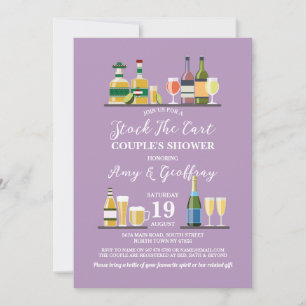 Invitation Stock Le Bar Panier Fiançailles Couple Douche