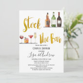 Invitation Stock Le Bar Party Douche Couple Noël (Debout devant)