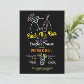 Invitation Stock Le Bar Party Fiançailles Couple Douche (Debout devant)