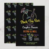 Invitation Stock Le Bar Party Fiançailles Couple Douche (Devant / Derrière)