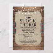 Invitation Stock Le Bar Rustic Couple's Shower Christmas (Devant)