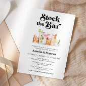Invitation Stock le Wedding shower du Bar Couple