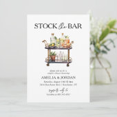 Invitation Stock le Wedding shower du Bar Couple (Debout devant)