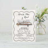 Invitation Stock ligne Bar art Bridal Couples Douche (Debout devant)