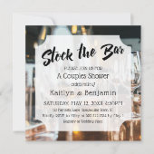 Invitation Stock moderne et frais le Bar Couples Douche (Devant)