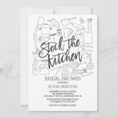 Invitation Stock moderne la Fête des mariées des outils de cu (Devant)