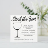 Invitation Stock noir & blanc le Bar Script Couples Douche (Debout devant)