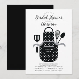 Invitation Stock noir de la cuisine nuptiale douche Invitatio