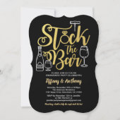 Invitation Stock noir et or du bar (Devant)