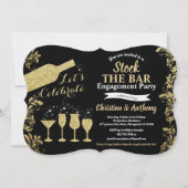 Invitation Stock noir et or du bar (Devant)