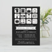 Invitation Stock rétro de l'invitation à la douche nuptiale (Debout devant)