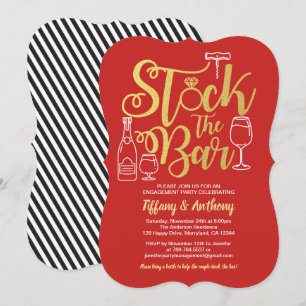Invitation Stock rouge de l'invitation à la barre d'invitatio