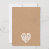 Invitation Stock rustique de la Fête des mariées de cuisine (Dos)