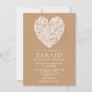 Invitation Stock rustique de la Fête des mariées de cuisine
