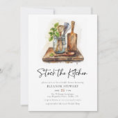 Invitation Stock Rustique La Fête des mariées Cuisine (Devant)