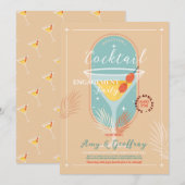 Invitation Stock The Bar Fiançailles Cocktail Party (Devant / Derrière)