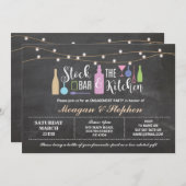 Invitation Stock The Bar & Kitchen Engagement Party Couples (Devant / Derrière)