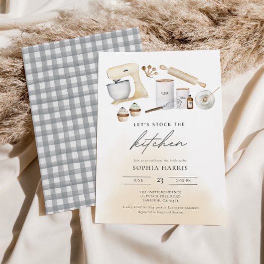 Invitation Stock The Kitchen Boho Watercolor Fête des mariées